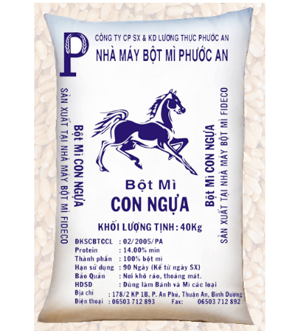 Bột mì nhãn hiệu Con Ngựa - Bột Mì Phước An - Công Ty Cổ Phần Sản Xuất Kinh Doanh Lương Thực Phước An